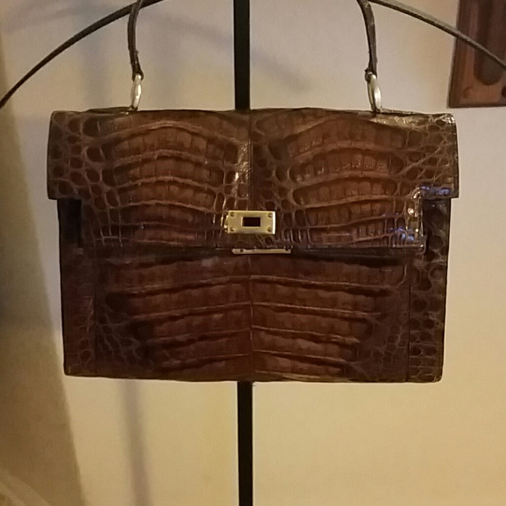 Large vintage crocodile bag